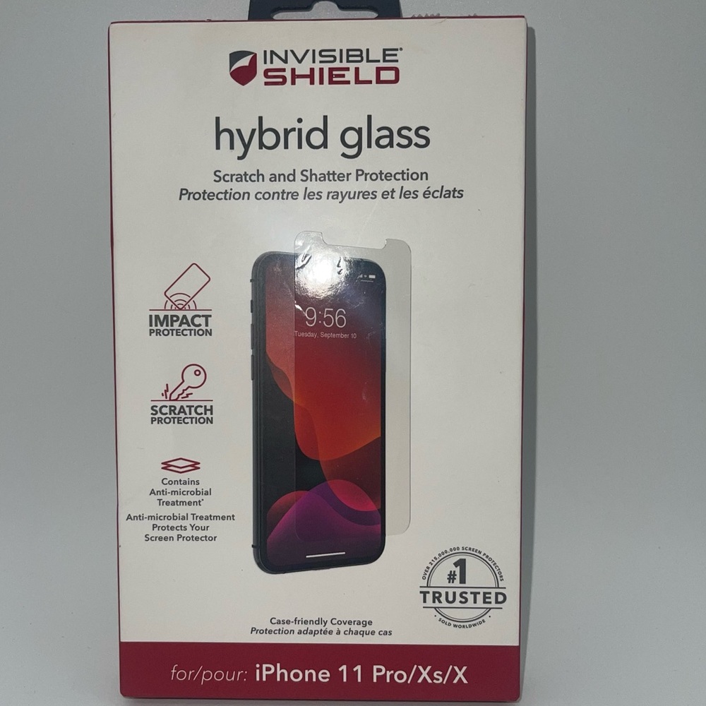ZAGG Invisible Shield Hybrid Glass Screen Protector for Apple iPhone 11 Pro/X/Xs